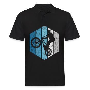 BMX Vélo Vélo Rétro Cadeau Vélo Motocross - Polo Homme - noir - Devant - Kai (181cm)