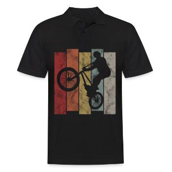 BMX Vélo Vélo Rétro Cadeau Vélo Motocross - Polo Homme - noir - Devant - Kai (181cm)