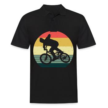 BMX Vélo Vélo Rétro Cadeau Vélo Motocross - Polo Homme - noir - Devant - Kai (181cm)