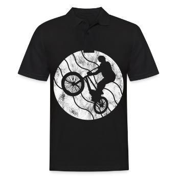 BMX Vélo Vélo Rétro Cadeau Vélo Motocross - Polo Homme - noir - Devant - Kai (181cm)