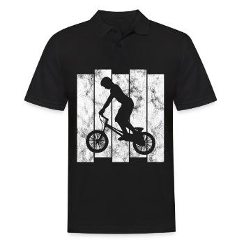 BMX Vélo Vélo Rétro Cadeau Vélo Motocross - Polo Homme - noir - Devant - Kai (181cm)