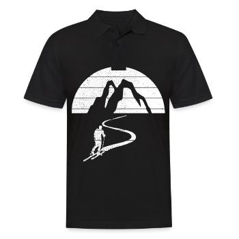 Tourenski Wintersport Berg Skifahrer Geschenk Skit - Männer Poloshirt - Schwarz - Vorne - Kai (181cm)
