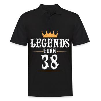 Legends turn 38 years old, 38 birthday - Men's Polo Shirt - black - Front - Kai (181cm)