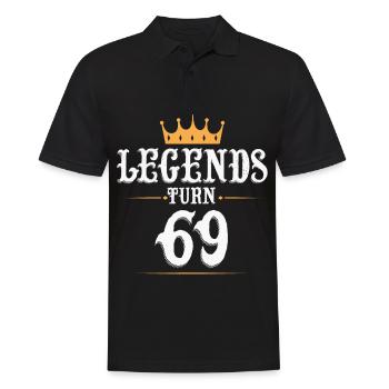Legends turn 69, 69 birthday - Men's Polo Shirt - black - Front - Kai (181cm)
