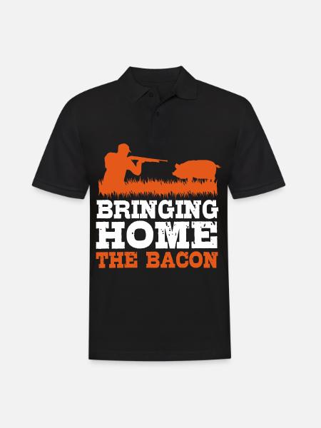 Wild boar hunting - Men's Polo Shirt - black