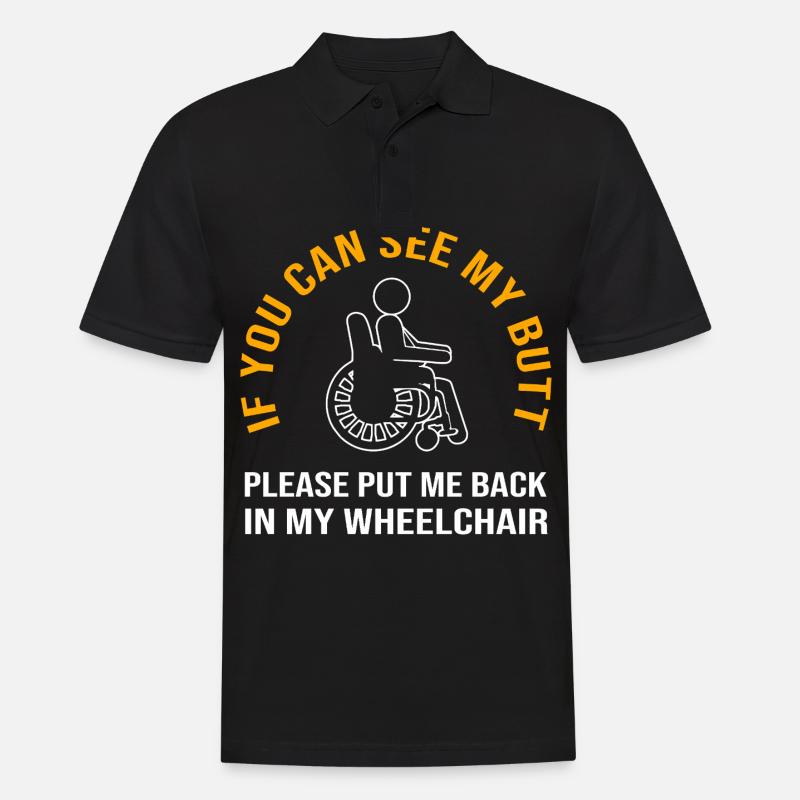 Rollstuhl - Männer Poloshirt - Schwarz