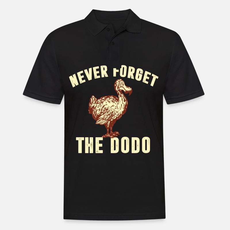 never forget the dodo vergesst nicht dodo vogel - Männer Poloshirt - Schwarz