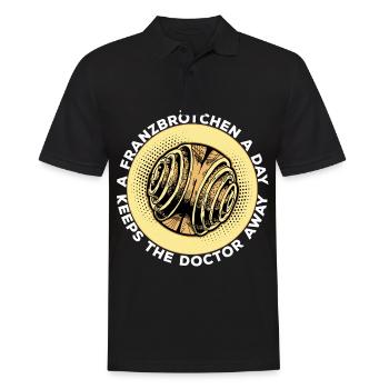 Franzbrötchen Hamburg Hamburch Gebäck Souvenir - Männer Poloshirt - Schwarz - Vorne - Kai (181cm)