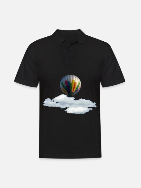 Heissluftballon - Männer Poloshirt - Schwarz