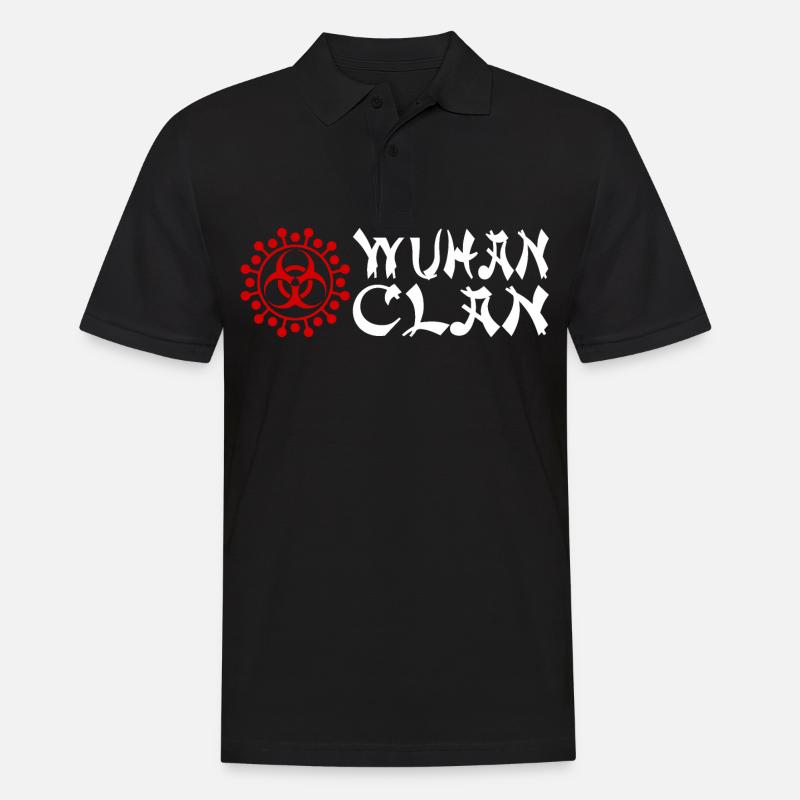 Wuhan Clan - Männer Poloshirt - Schwarz