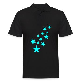 Icône de motif étoile astérisque - Polo Homme - noir - Devant - Kai (181cm)
