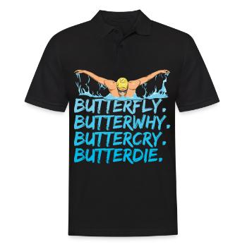 Schwimmen Spruch für einen Schwimmer - Männer Poloshirt - Schwarz - Vorne - Kai (181cm)