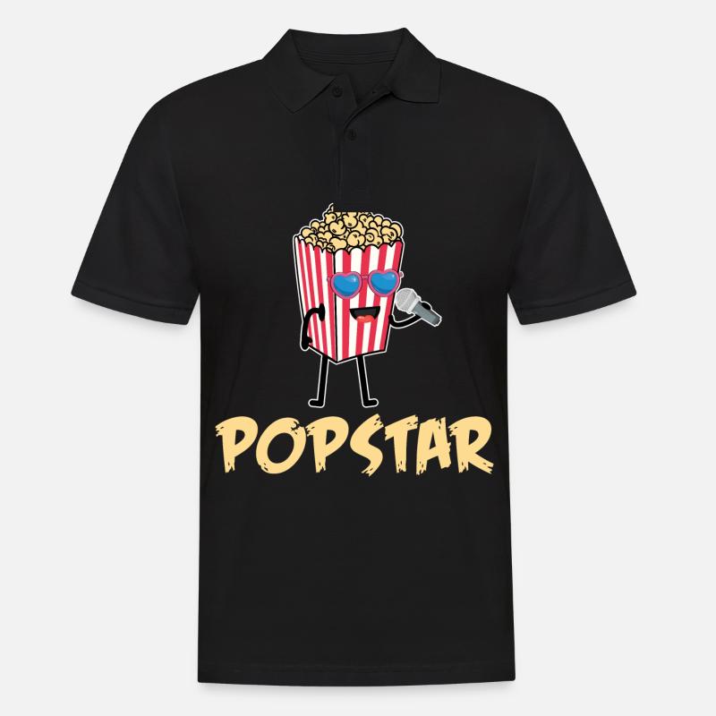 Popcorn - Männer Poloshirt - Schwarz