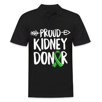 Proud Kidney Donor Quote for a Kidney Donor - Men's Polo Shirt - black - Front - Kai (181cm)