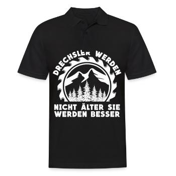 Drechseln Tischler Drechslerei Schreiner Drechsler - Männer Poloshirt - Schwarz - Vorne - Kai (181cm)