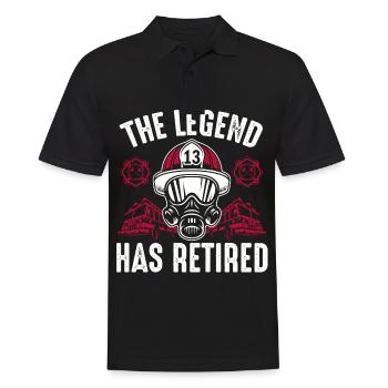 Firefighter retires, pensioner fire brigade - Men's Polo Shirt - black - Front - Kai (181cm)