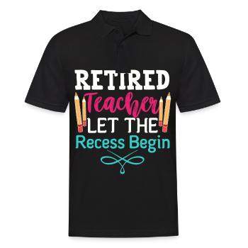 Retired teachers, retired teachers - Men's Polo Shirt - black - Front - Kai (181cm)