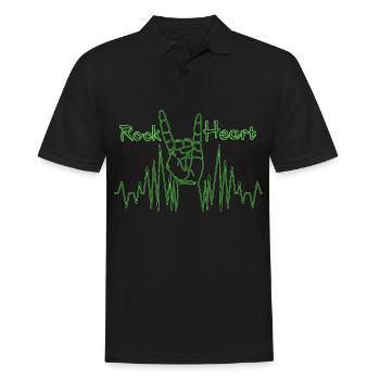 Seele des Rock'n'Roll - Männer Poloshirt - Schwarz - Vorne - Kai (181cm)