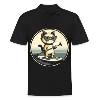 SUP pour chat - Polo Homme - noir - Devant - Kai (181cm)