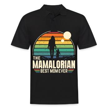 The MAMALORIAN - maman Vintage - Polo Homme - noir - Devant - Kai (181cm)