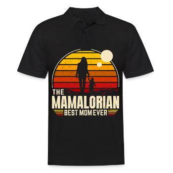 The MAMALORIAN - maman - Vintage Orange - Polo Homme - noir - Devant - Kai (181cm)