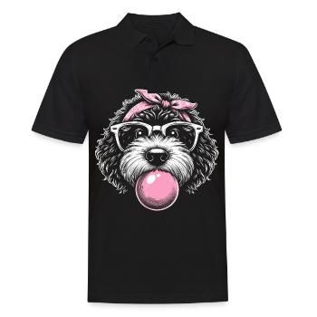 Bernedoodle Chien Chewing Gum - Polo Homme - noir - Devant - Kai (181cm)