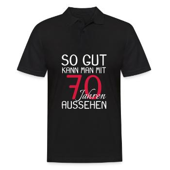 70 Geburtstag Party Geburtstag - Männer Poloshirt - Schwarz - Vorne - Kai (181cm)