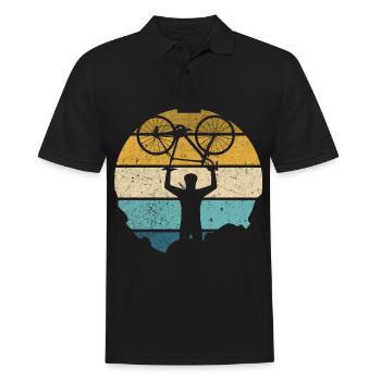 Retro Radcross Cyclocross course de cyclocross - Polo Homme - noir - Devant - Kai (181cm)