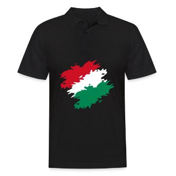 Hungary - Men's Polo Shirt - black - Front - Kai (181cm)