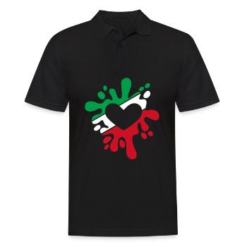 Iran symbole drapeau tache de couleurs cadeau - Polo Homme - noir - Devant - Kai (181cm)