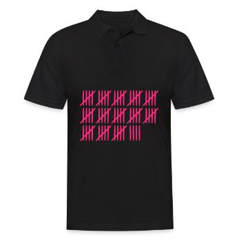 69 Anniversaire Liste-barres - 69 ans - Polo Homme - noir - Devant - Kai (181cm)