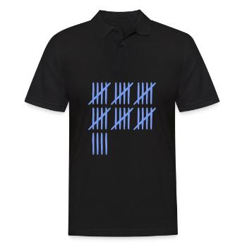 34 Geburtstag Strichliste - 34 Jahre alt - Männer Poloshirt - Schwarz - Vorne - Kai (181cm)