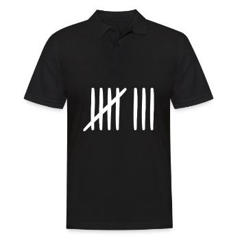 8 Geburtstag Strichliste - 8 Jahre alt - Männer Poloshirt - Schwarz - Vorne - Kai (181cm)