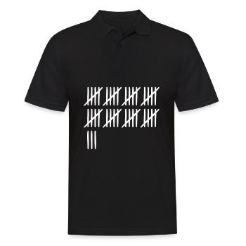 43 Anniversaire Liste-barres - 43 ans - Polo Homme - noir - Devant - Kai (181cm)