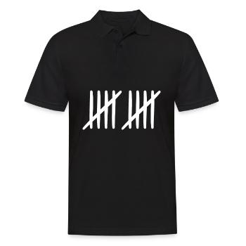 10 Geburtstag Strichliste - 10 Jahre alt - Männer Poloshirt - Schwarz - Vorne - Kai (181cm)