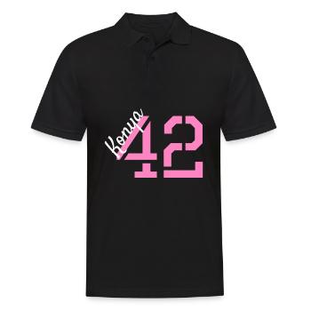 Konya 42 Kennzeichen Türkei - Männer Poloshirt - Schwarz - Vorne - Kai (181cm)