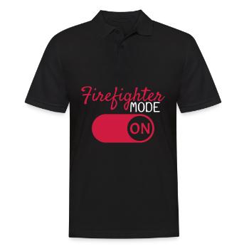 Feuerwehr - Männer Poloshirt - Schwarz - Vorne - Kai (181cm)