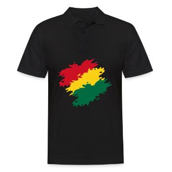 Ghana - Männer Poloshirt - Schwarz - Vorne - Kai (181cm)