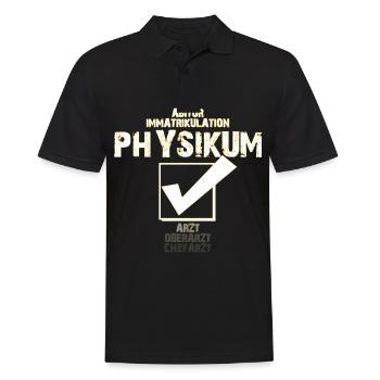 Physikum geschafft Geschenk - Männer Poloshirt - Schwarz - Vorne - Kai (181cm)