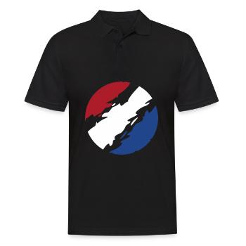 Netherlands Flag Flag Circle - Men's Polo Shirt - black - Front - Kai (181cm)