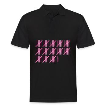 66 birthday tally sheet 66 years old - Men's Polo Shirt - black - Front - Kai (181cm)