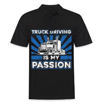Truck Driver Truck Driver Truck Driver Trucker - Men's Polo Shirt - black - Front - Kai (181cm)