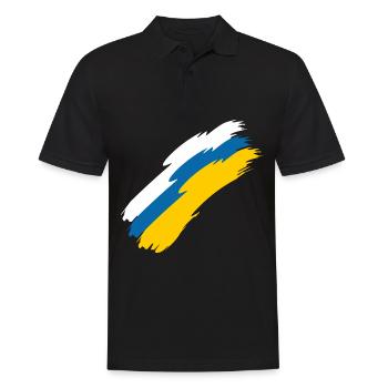 Flagge der Kanarischen Inseln - Männer Poloshirt - Schwarz - Vorne - Kai (181cm)