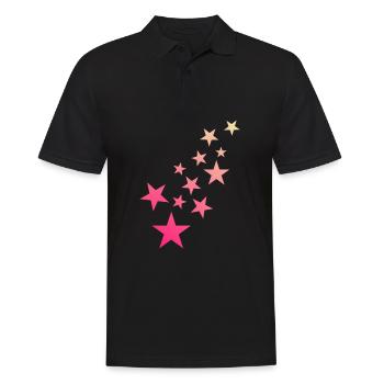 Star Star Pattern Starry Sky - Men's Polo Shirt - black - Front - Kai (181cm)