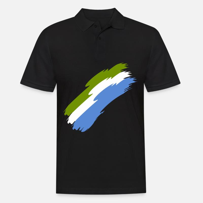 Sierra Leone - Männer Poloshirt - Schwarz