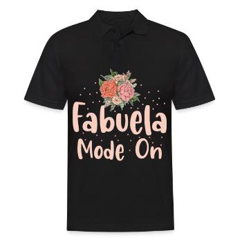 Fabuela Mode On Pun für eine spanische Oma Abuela - Männer Poloshirt - Schwarz - Vorne - Kai (181cm)