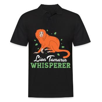 Tamarin Monkey Monkey Monkey Monkey Face - Men's Polo Shirt - black - Front - Kai (181cm)