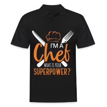 Chef Chef Chef Cuisine Drôle de dicton - Polo Homme - noir - Devant - Kai (181cm)
