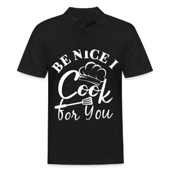 Chef Chef Chefs Kitchen Funny saying - Men's Polo Shirt - black - Front - Kai (181cm)