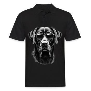 Labrador avec lunettes de soleil Art du motif animal - Polo Homme - noir - Devant - Kai (181cm)